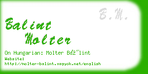 balint molter business card